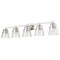 Z-Lite Analia Vanity, 5-Light, 45.75 In.W x 7.5 In.L x 9.25 In.H, Brushed Nickel/Clear Ribbed 1101-5V-BN - alternate 8